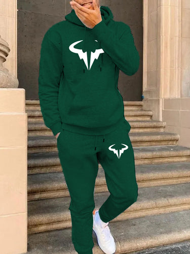 Herren stylisches Kapuzenanzug mit hochmodernem Logo Drune