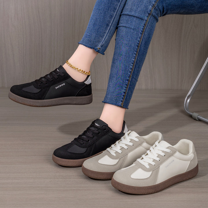Damen nan retro-inspirierter Freizeit-Sneaker mit Veloursleder-Overlays, gepolsterter Fersenpartie und profiliertem Gummiaußensohle Drune
