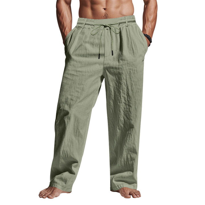 Herren entspannte Sommerhose mit elastischem Bund und praktischen Seitentaschen Drune