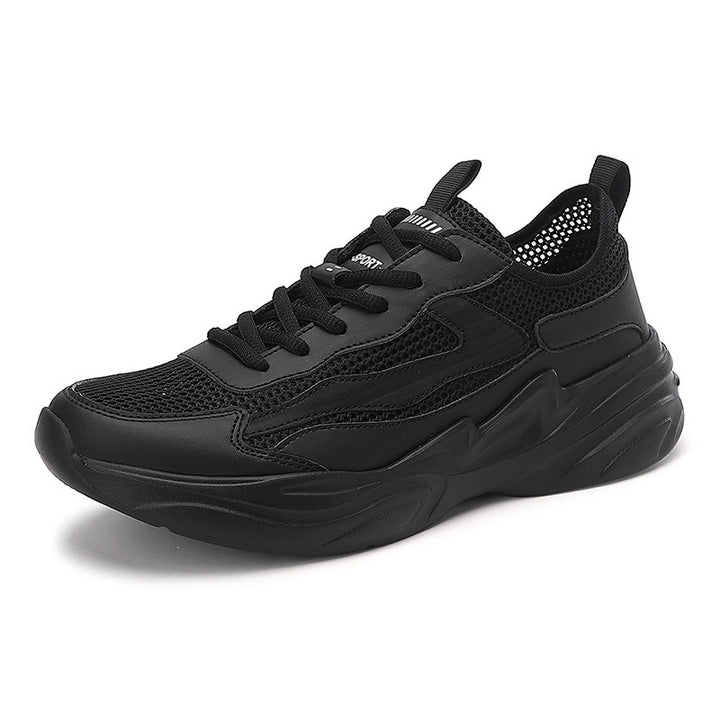 Herren nan skulpturaler Freizeit-Sneaker mit geformter Dämpfungssohle und atmungsaktiver Netzgewebe-Lederkombination Drune
