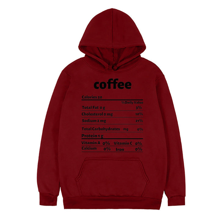 Damen Kapuzenpullover mit kreativem Nährwertdesign Drune