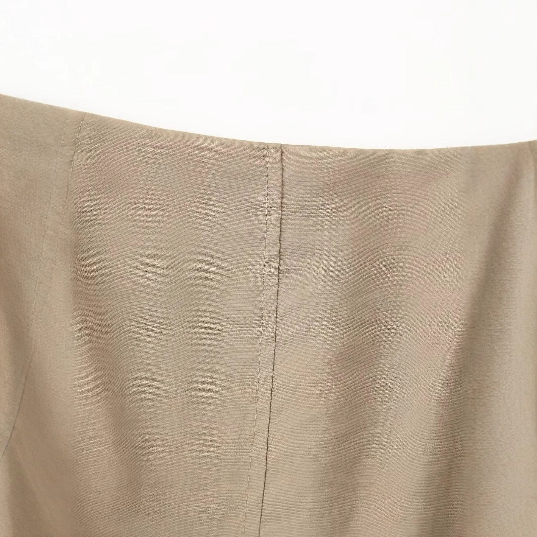 Damen eleganter Midirock mit floralen Applikationen Drune