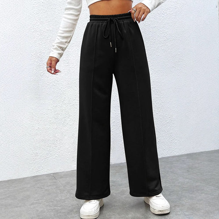 Damen weite Freizehhose mit elastischem Bund und Kordelzug Drune