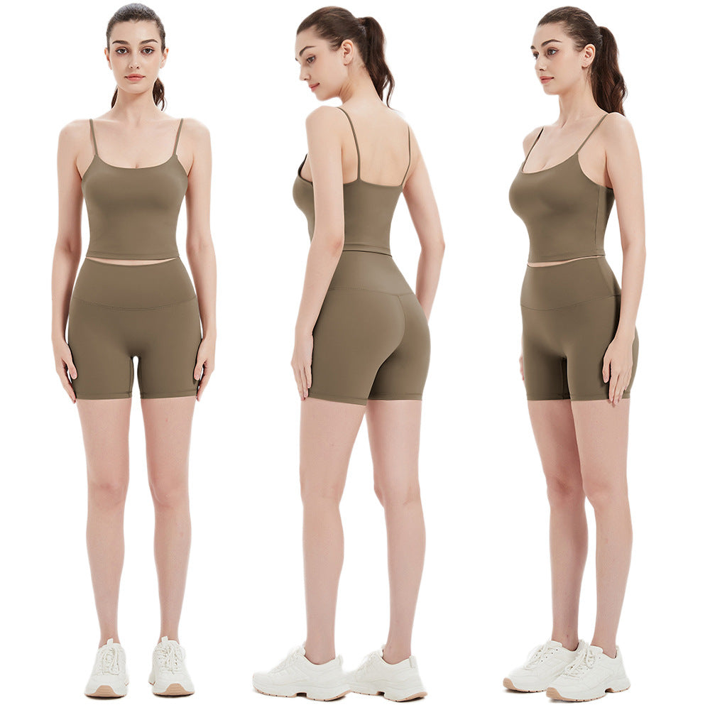 Damen Sportliches Top und Shorts Set Drune