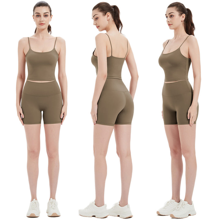 Damen Sportliches Top und Shorts Set Drune