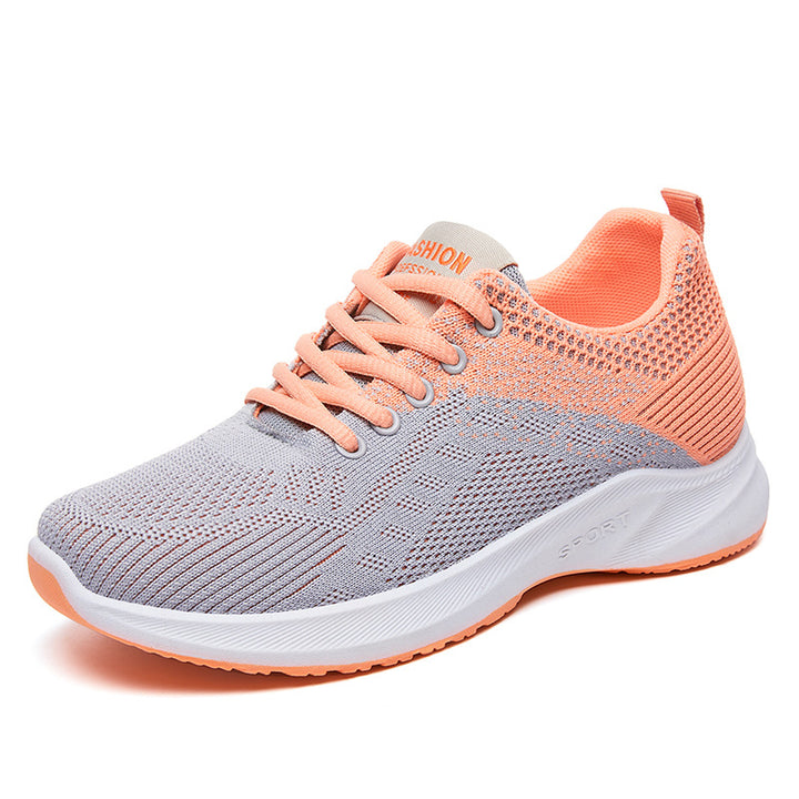 Damen nan nahtloser Strick-Fitnesssneaker mit ergonomischem Fersenhalt, flexibler Zehenkappe und reaktiver EVA-Dämpfung Drune