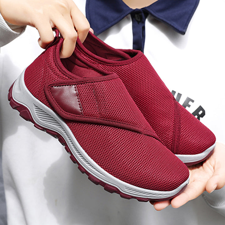 Herren nan atmungsaktiver Slip-On Mesh-Sneaker mit Klettverschluss, gepolsterter Komfortsohle und rutschfester Profilsohle Drune
