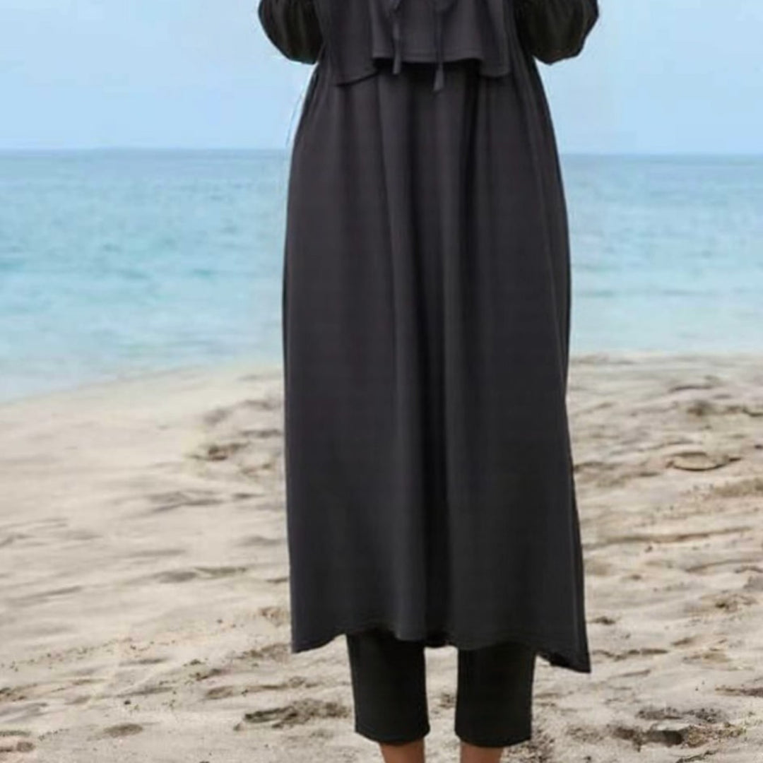 Damen modischer und eleganter Strandanzug mit begleitetem Kopftuch Drune