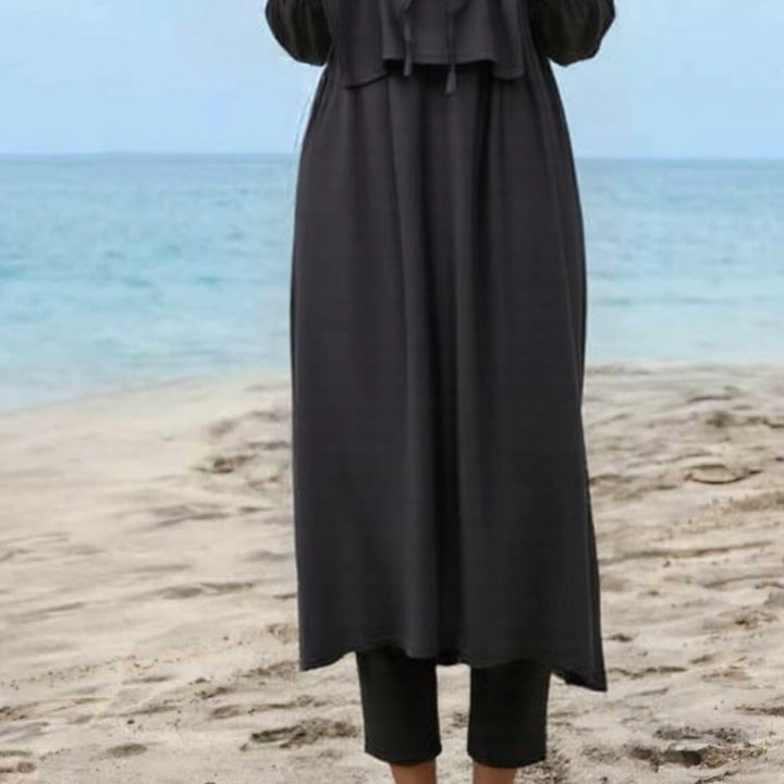 Damen modischer und eleganter Strandanzug mit begleitetem Kopftuch Drune