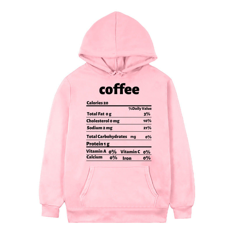 Damen Kapuzenpullover mit kreativem Nährwertdesign Drune