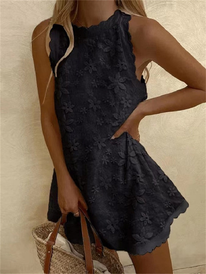 Damen Bunt gesticktes Sommerkleid Drune