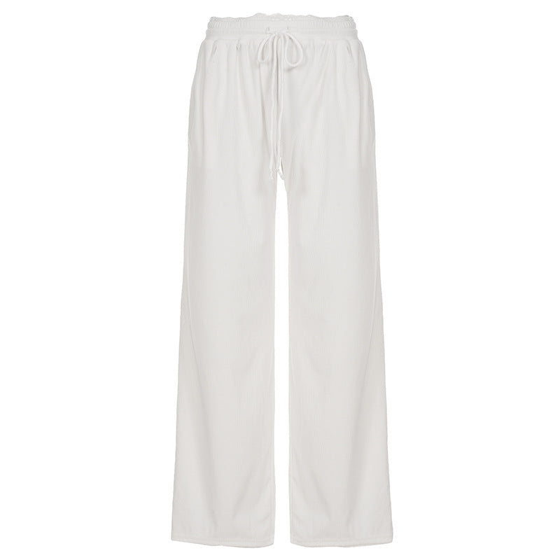 Damen Flared Sweatpants mit elastischem Bund und komfortablem Design Drune