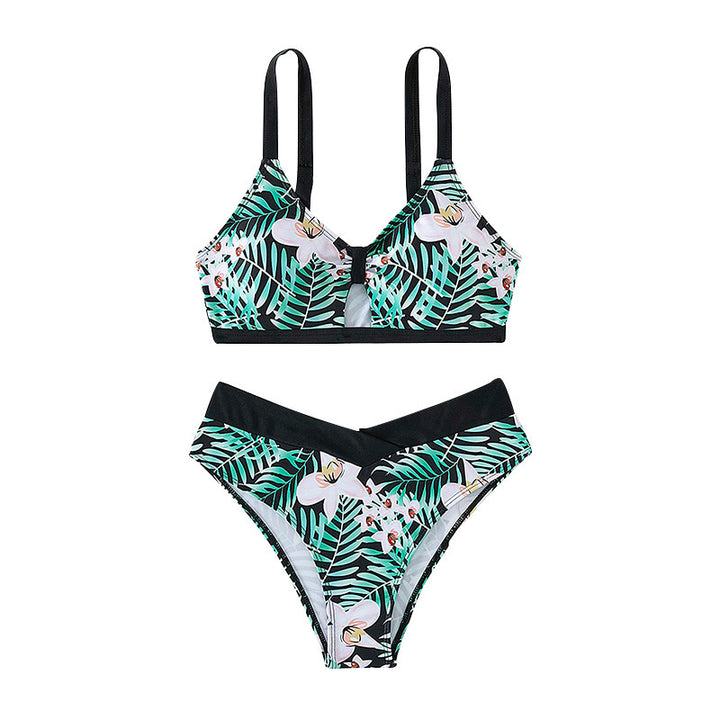 Damen Bikini mit floralem Design und verstellbaren Trägern Drune