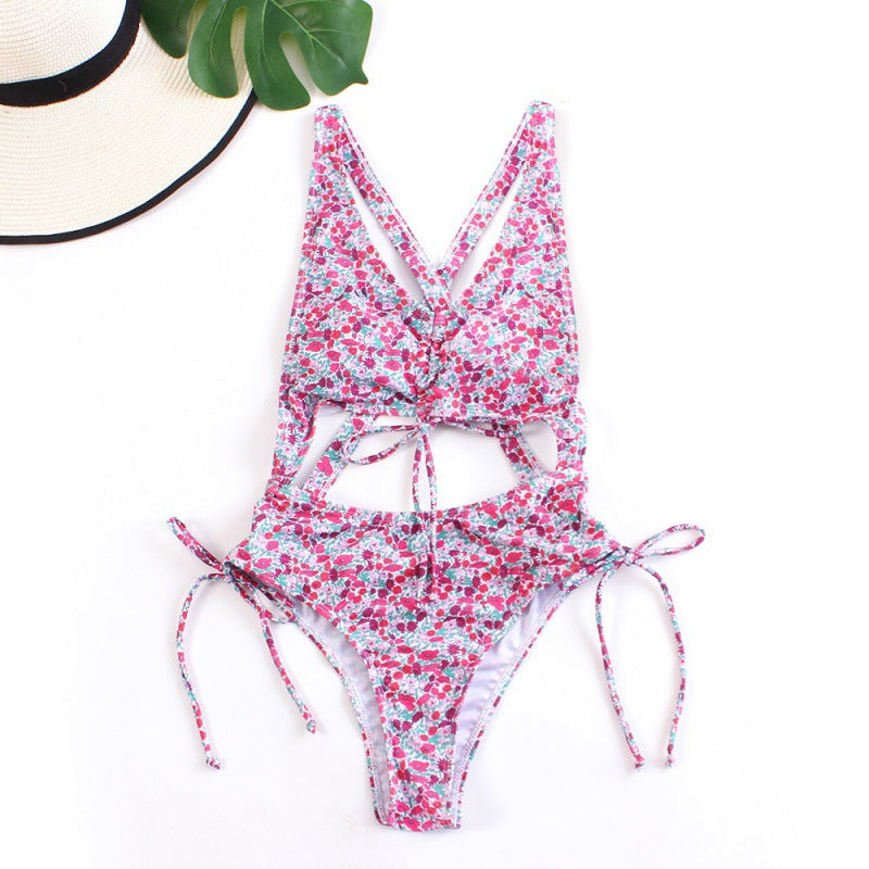 Damen Bikiniset mit modischem Cut-Out und verspielten Rüschen Drune