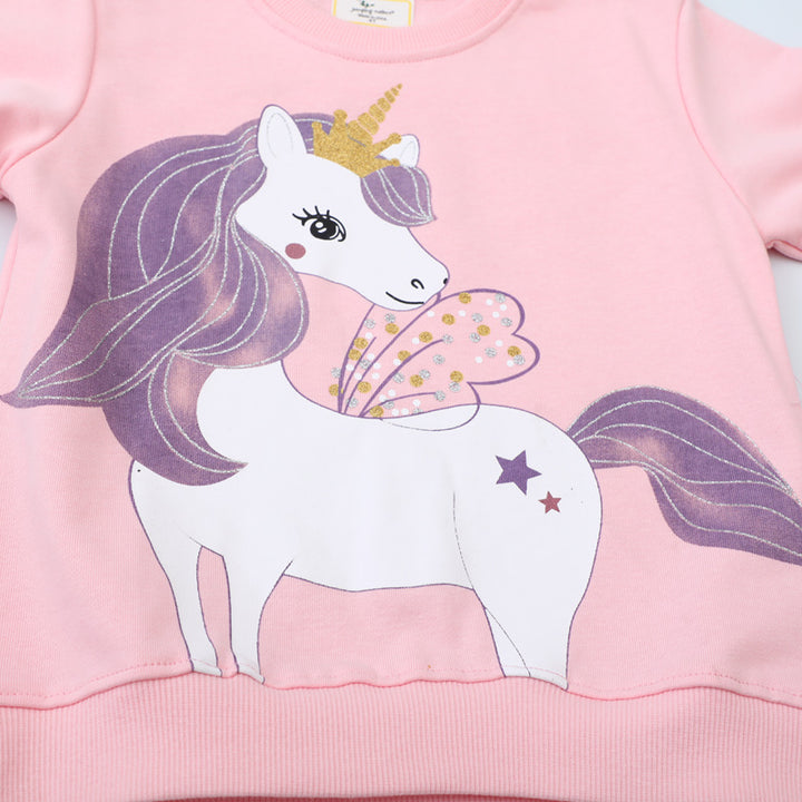 Mädchen Sweatshirt mit Einhorn-Applikation Drune
