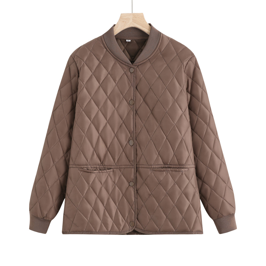 Damen gesteppte Übergangsjacke mit praktischen Taschen und elastischen Bündchen Drune