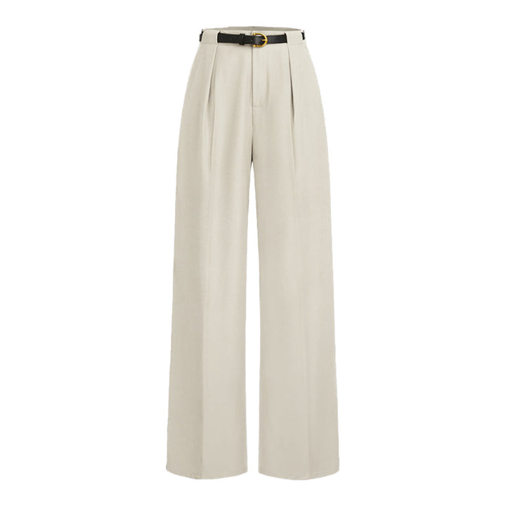 Damen Weit geschnittene Hochbundhose mit Gürtel Drune