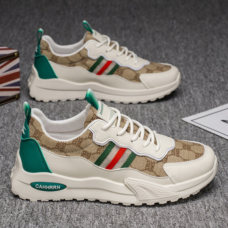 Damen luxuriöse Retro-Chunky-Sneaker aus Jacquardstoff mit verstärkter Zehenkappe und stoßdämpfender Leichtsohle Drune