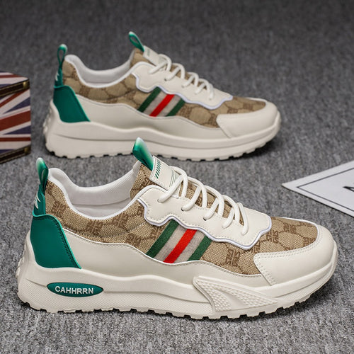 Damen luxuriöse Retro-Chunky-Sneaker aus Jacquardstoff mit verstärkter Zehenkappe und stoßdämpfender Leichtsohle Drune