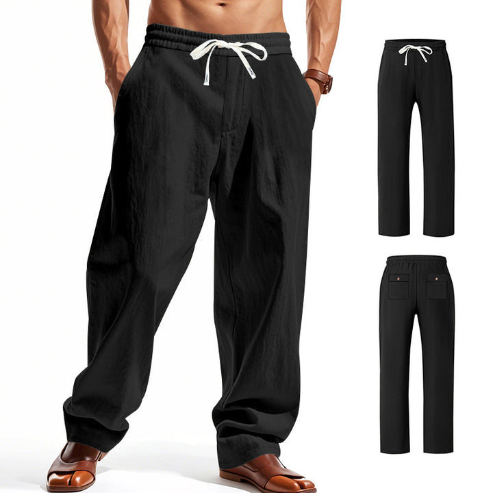 Herren Bequeme Strandhose mit elastischem Bund und praktischen Taschen Drune