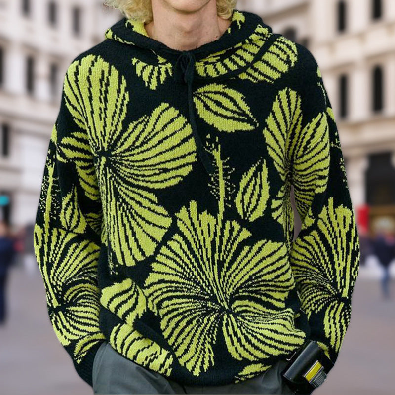 Unisex Kapuzenpullover mit einzigartigem floralem Design Drune