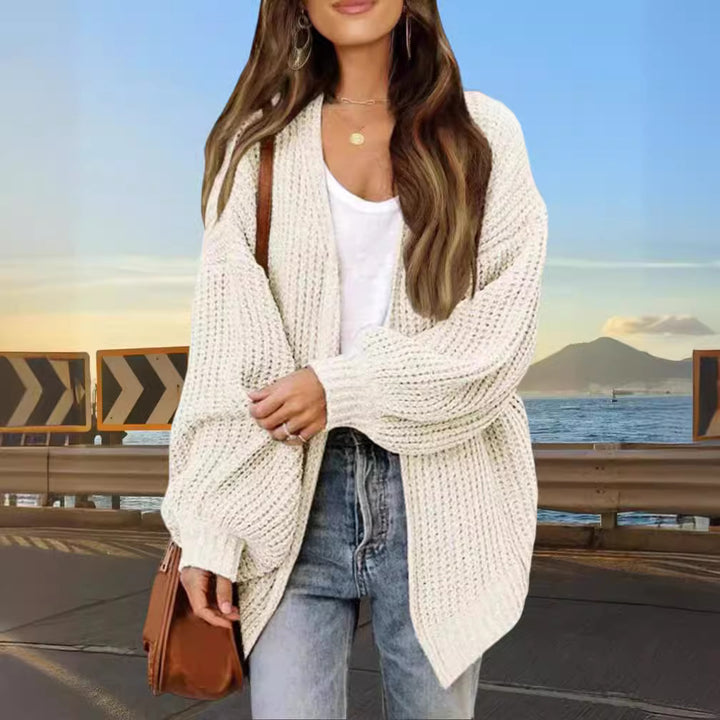Damen Grobstrick Cardigan mit weitem Schnitt Drune