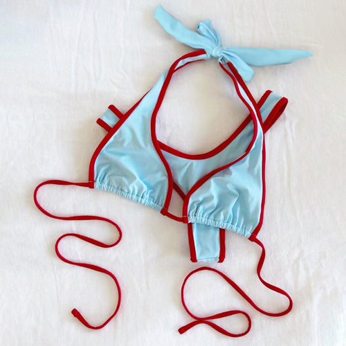 Damen Bikini-Oberteil mit verspieltem Krawatten-Design Drune