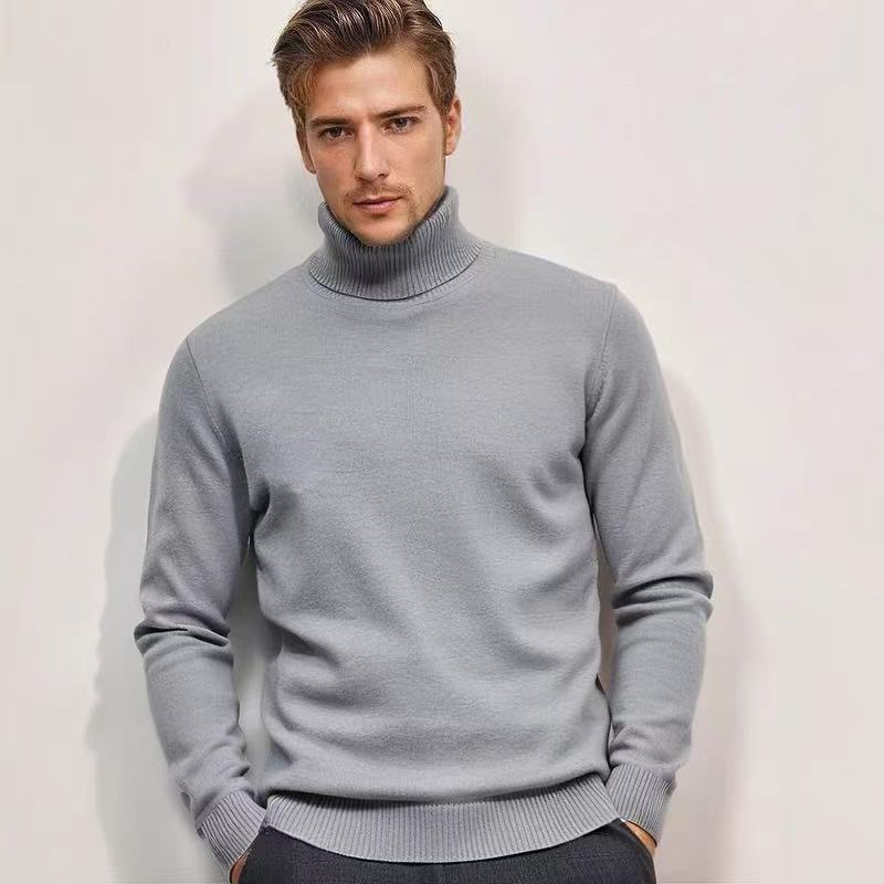 Herren nan feinstrick Rollkragenpullover mit schmaler Silhouette und gerippten Bündchen Drune