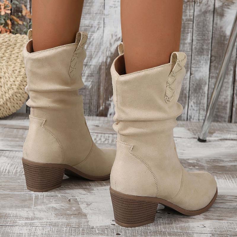 Drune | Vintage-Stiefel Mit Klobigem Absatz