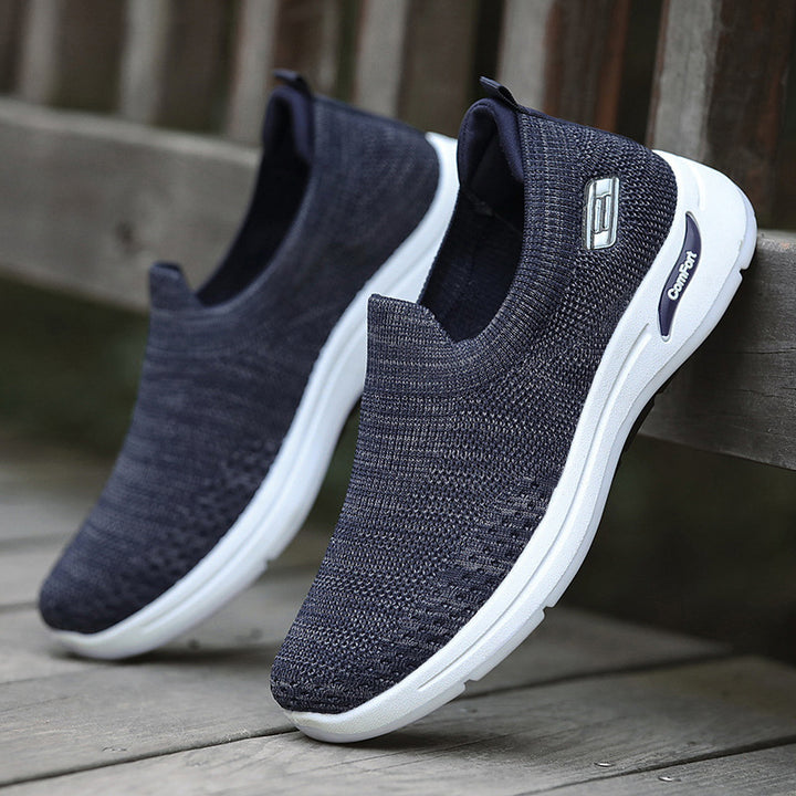 Herren nan gestrickter Slip-On-Laufschuh mit Memory-Foam-Komfortsohle Drune