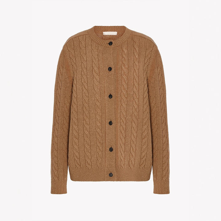 Damen Grobstrickjacke mit Knopfleiste Drune