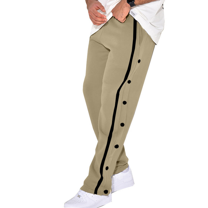 Herren Sportliche Jogginghose mit Druckknopfdetails an der Seite Drune