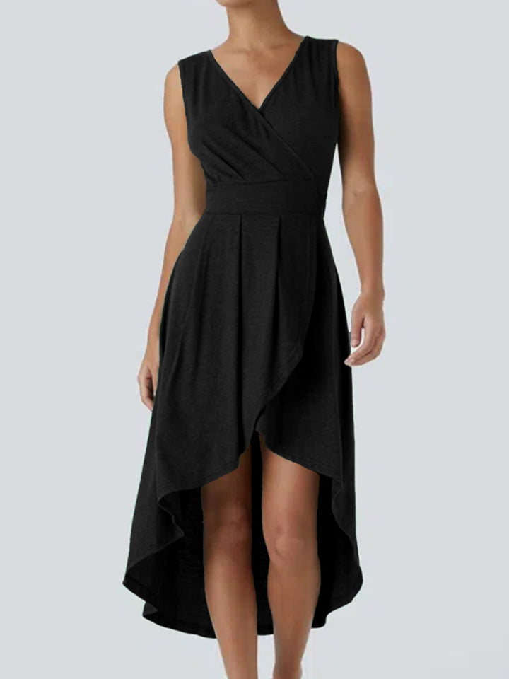 Damen Wickelkleid mit asymmetrischem Saum und elegantem Schnitt Drune