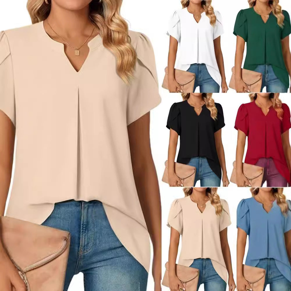 Damen Bluse mit eleganten Rüscheärmeln Drune