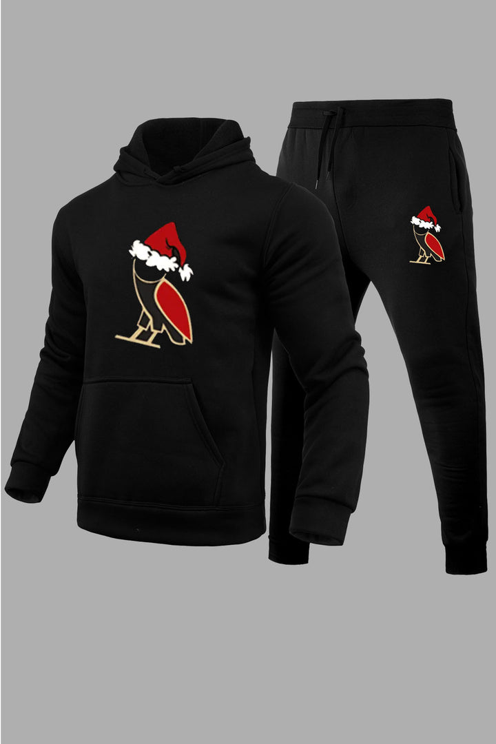 Damen Hoodie und Jogginghose Set mit festlichemDesign Drune