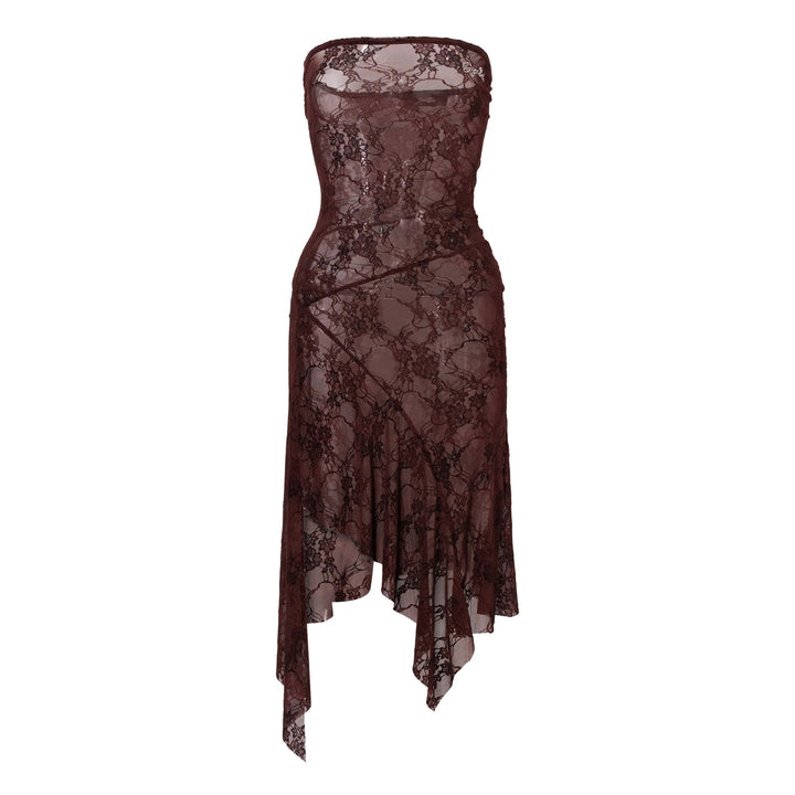 Damen Elegant geschnittenes Spitzenkleid Drune