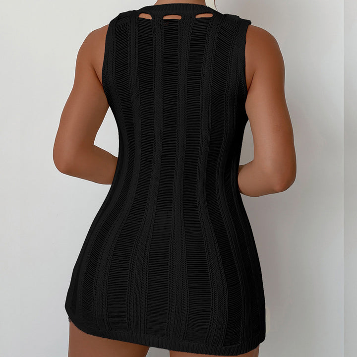 Damen Netzkleid im modernen Design mit dekorativem Strukturmuster Drune