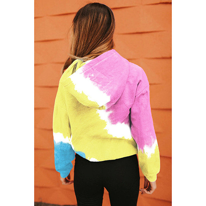 Damen lässiger Kapuzenpullover im auffälligen Batik-Design Drune