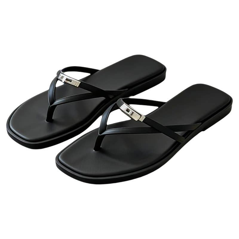 Damen Elegante Flip-Flops mit glänzenden Akzenten Drune
