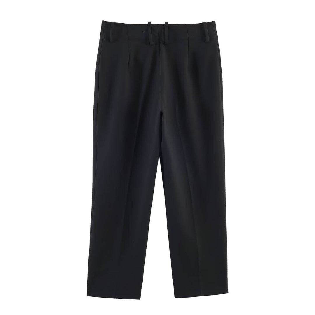 Damen elegante Stoffhose mit weitem Bein und optimierter Passform Drune