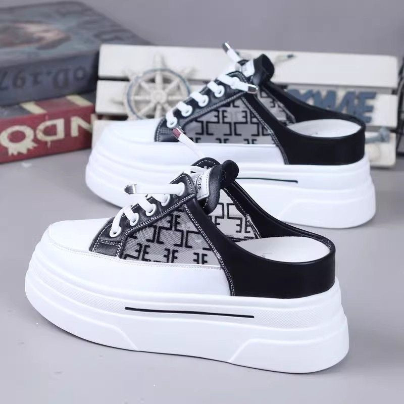 Damen Plateau Sneakers mit modischem Slingback-Design und atmungsaktiver Obermaterial Drune