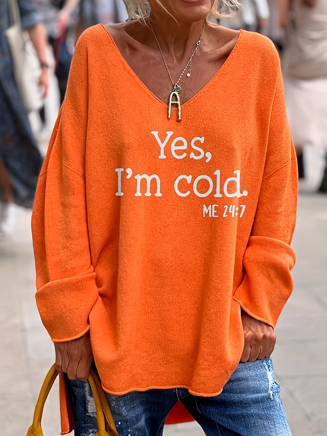 Damen Gemütlicher Oversized Pullover Drune