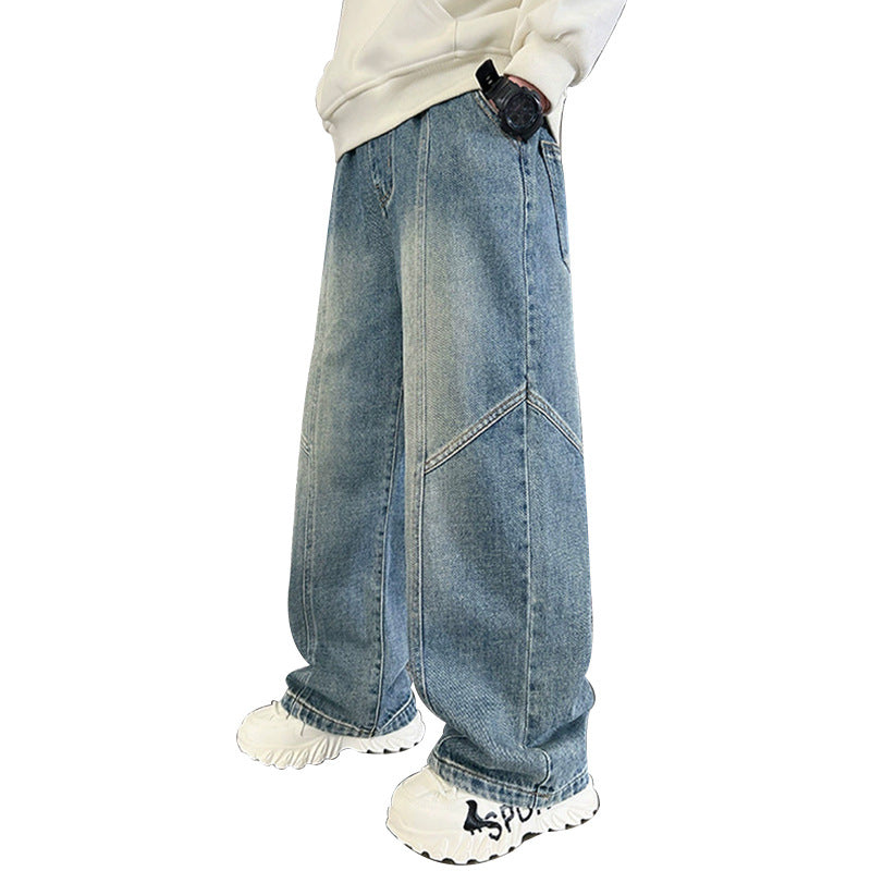 Jungen weite Denim-Hose mit einzigartigem Design Drune