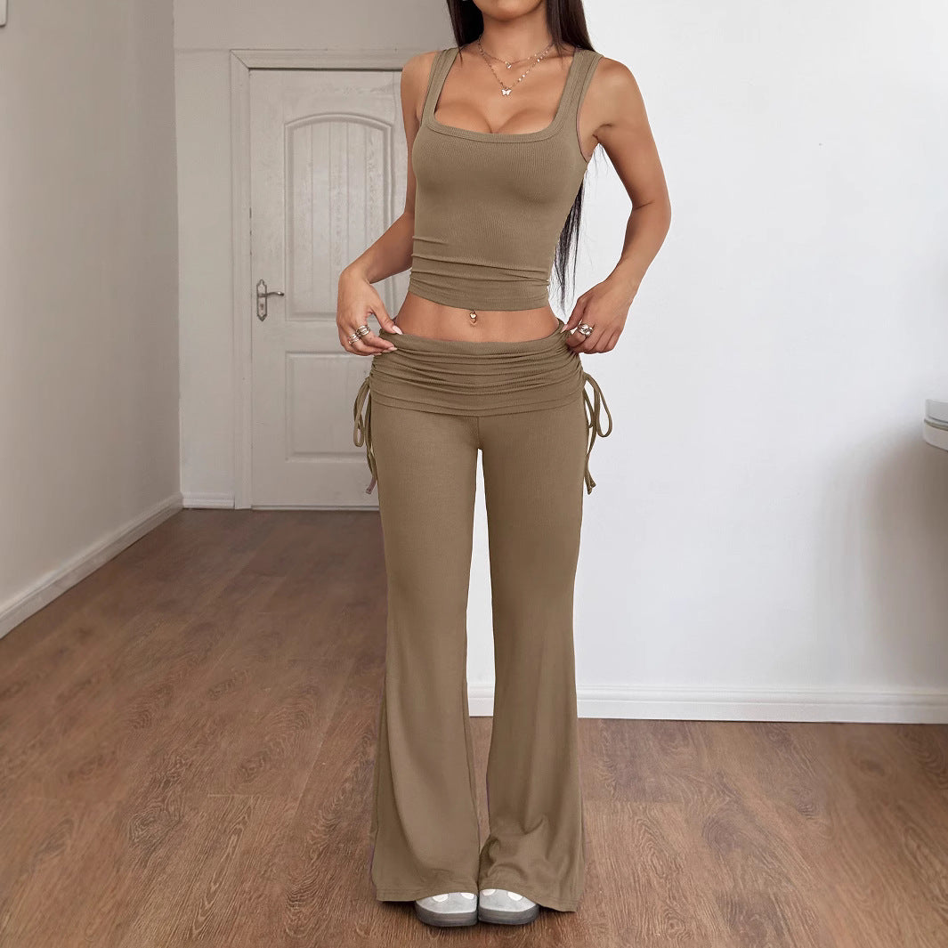 Damen angesagtes Sport- und Freizeit-Set mit weitem Schnitt Drune