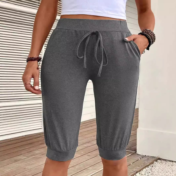 Damen bequeme Jersey-Shorts mit elastischem Bund und praktischen Seitentaschen Drune