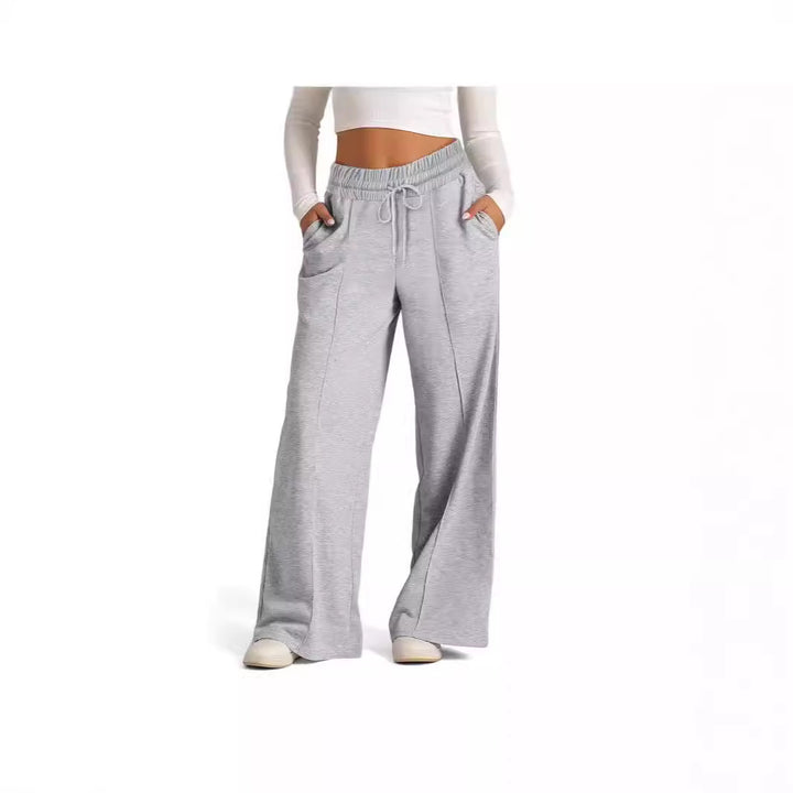 Damen Bequeme weite Freizeithose mit elastischem Bund und praktischen Taschen Drune