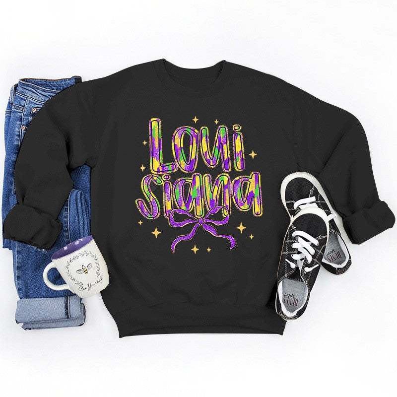 Damen Sweatshirt mit kreativem Schriftzug und weichem Innenfutter Drune
