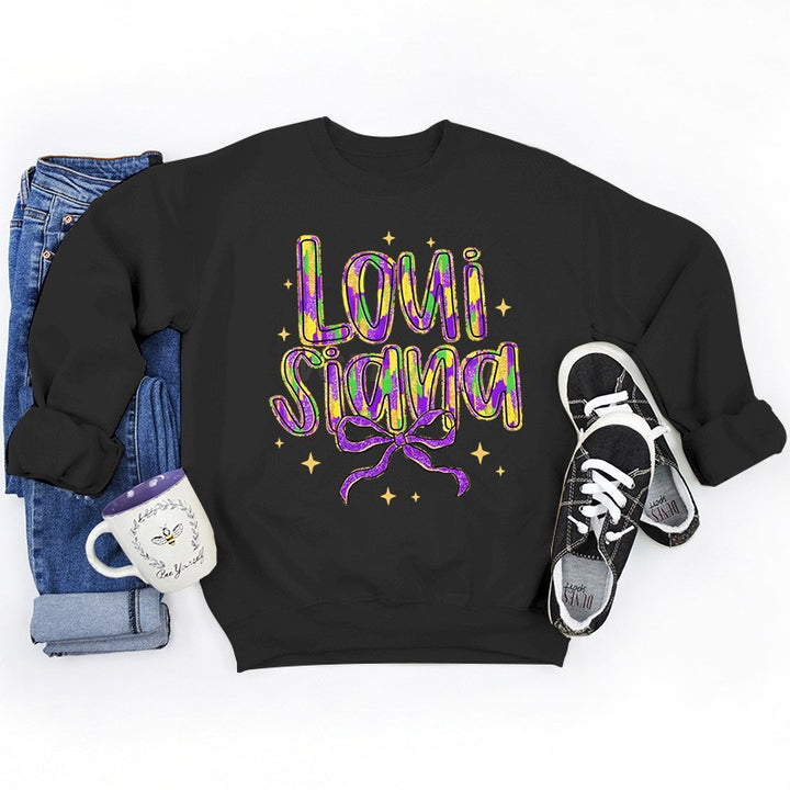Damen Sweatshirt mit kreativem Schriftzug und weichem Innenfutter Drune