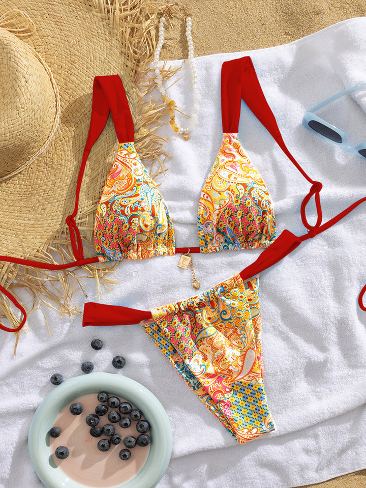 Damen Triangel-Bikini mit verspieltem Paisleymuster Drune