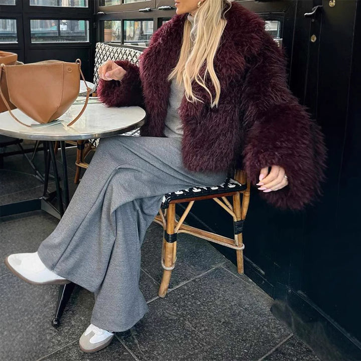 Damen Kunstpelzjacke im modischen Oversized-Schnitt Drune